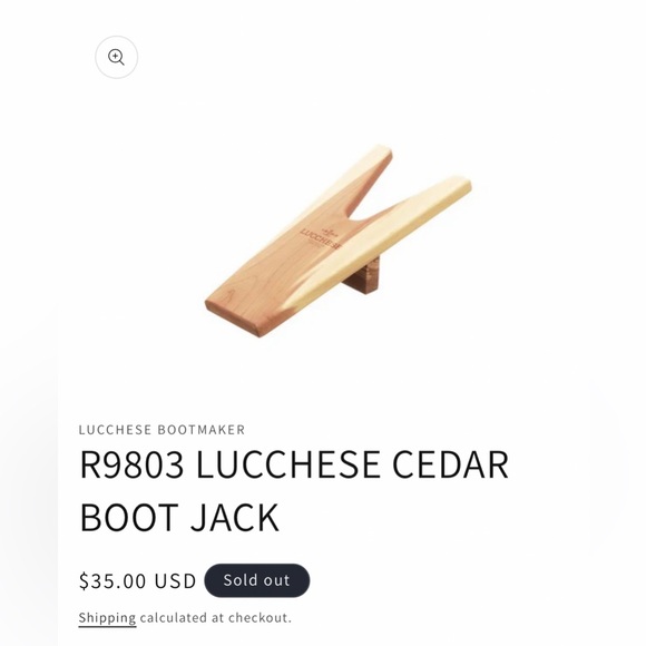 Lucchese Cedar Boot Jack, ***Some wording very slightly off center*** - Picture 3 of 3
